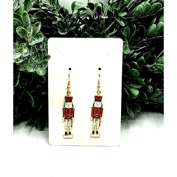 Nutcracker Soldier Dangle Earrings - Picture 4 of 5